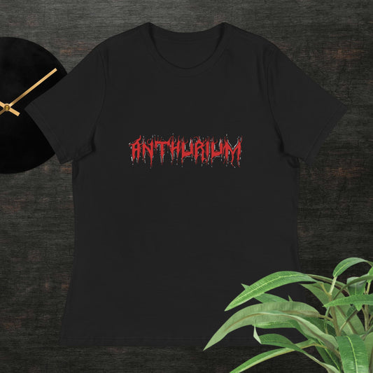 Women's Relaxed T-Shirt - Anth Blood Metal logo